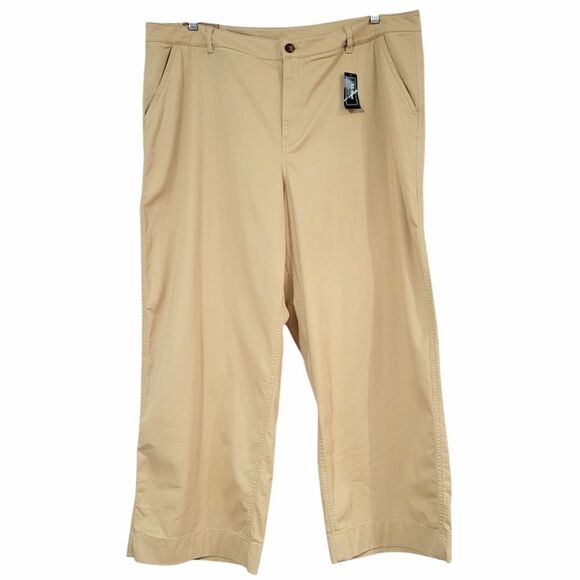 L.L. Bean NWT Women's Comfort Stretch Pants, Mid-Rise Wide-Leg Chino Size 20W - Picture 1 of 10